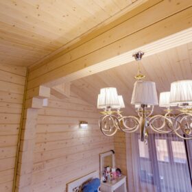 Дом по проекту Рим с гаражом из клееного бруса