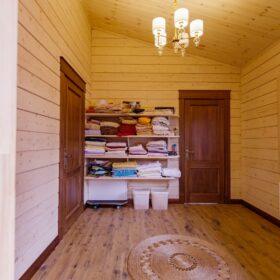 Дом по проекту Рим с гаражом из клееного бруса