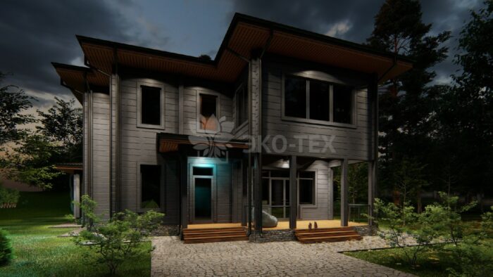 Дом из клееного бруса Новомещерский