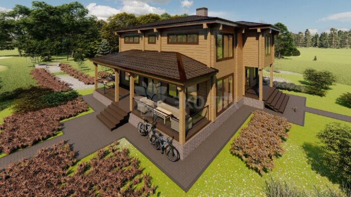 Дом из клееного бруса Кубик