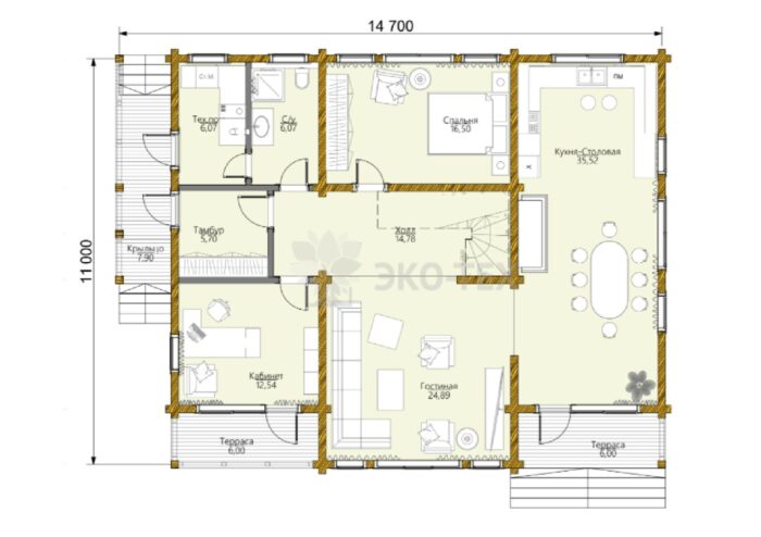 Дом из клееного бруса Вишневый сад
