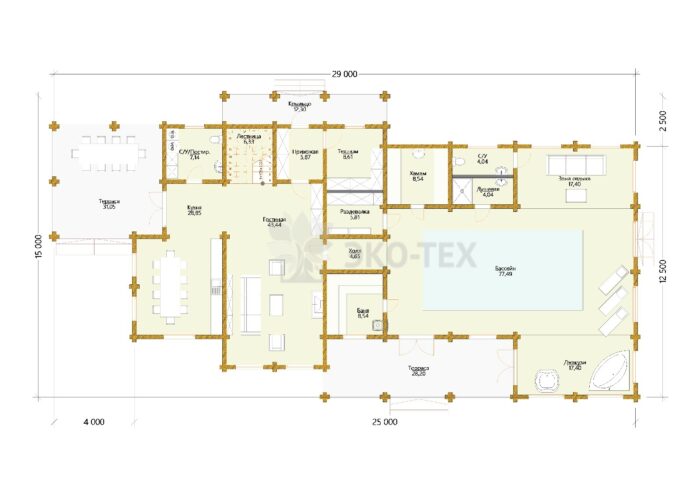 Дом из клееного бруса Конаково