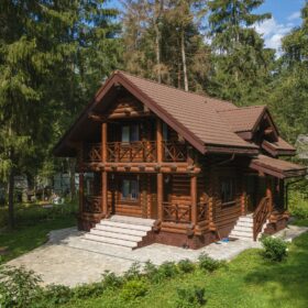 Построенный дом Заречье из оцилиндрованного бревна