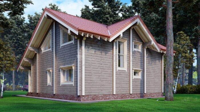 Дом из клееного бруса Лофер