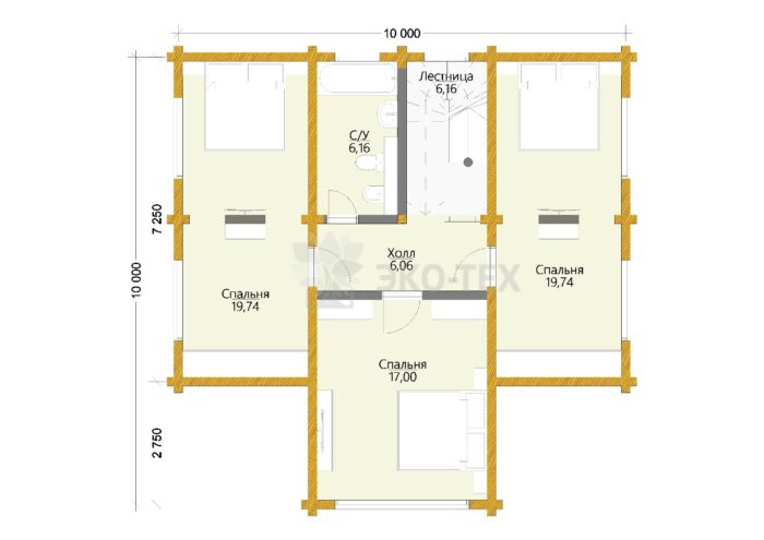 Дом из клееного бруса Лофер