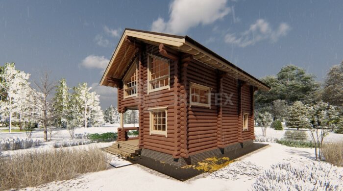 Баня из бревна Горячий камень