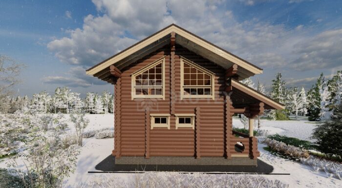 Баня из бревна Горячий камень