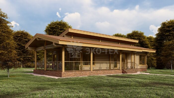 Дом из оцилиндрованного бревна Кашира