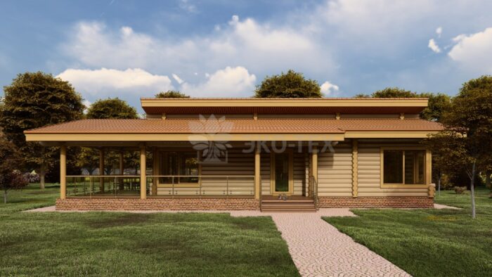 Дом из оцилиндрованного бревна Кашира