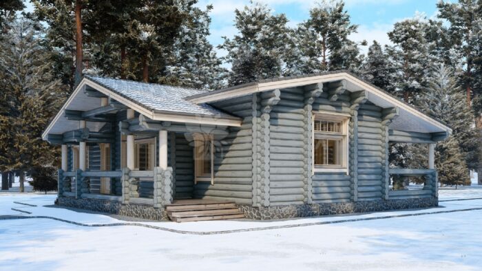 Дом из оцилиндрованного бревна Муром