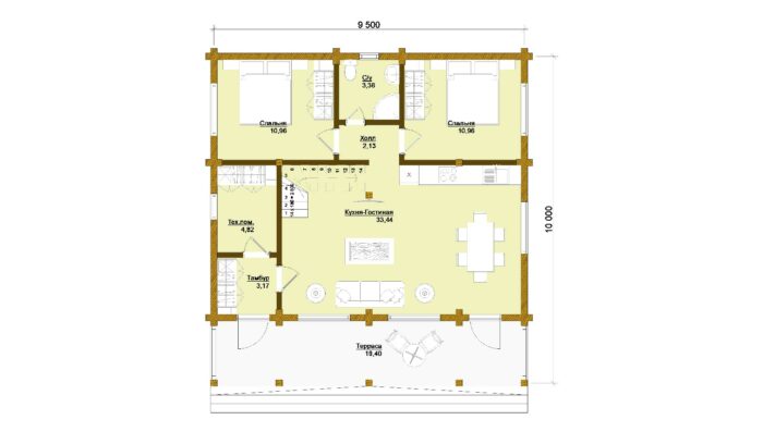 Дом из клееного бруса Норвег