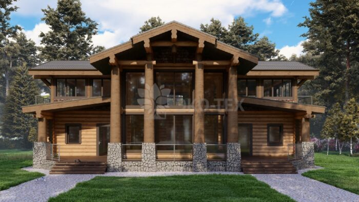 Дом из рубленного бревна Зевс