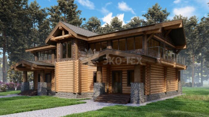 Дом из рубленного бревна Зевс
