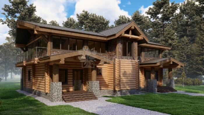 Дом из рубленного бревна Зевс