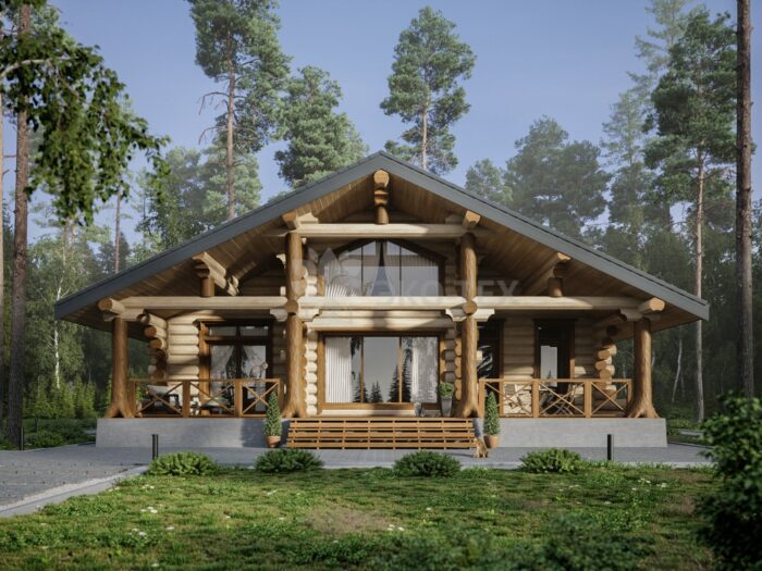 Дои из рубленного бревна Котка