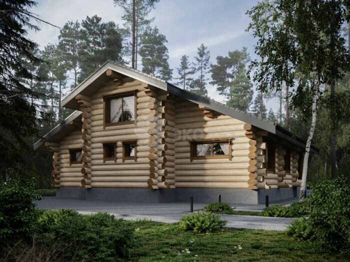 Дои из рубленного бревна Котка