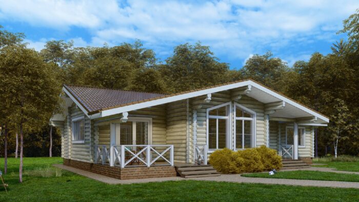 Дом из оцилиндрованного бревна Вологда