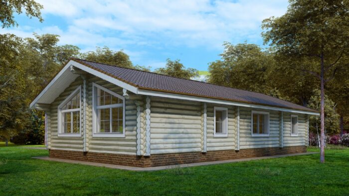 Дом из оцилиндрованного бревна Вологда