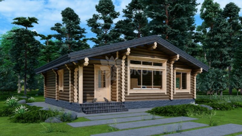 Дом из оцилиндрованного бревна Клин