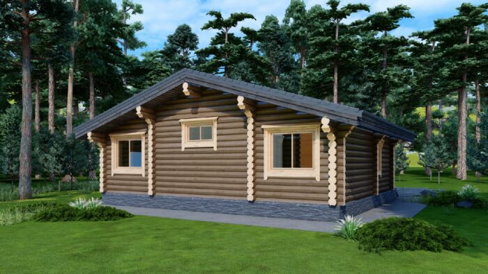 Дом из оцилиндрованного бревна Клин