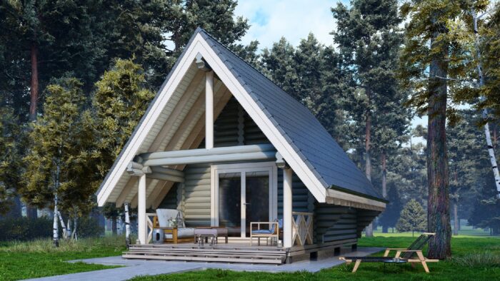 Дом из оцилиндрованного бревна Глемпинг-35