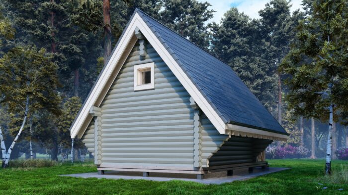 Дом из оцилиндрованного бревна Глемпинг-35