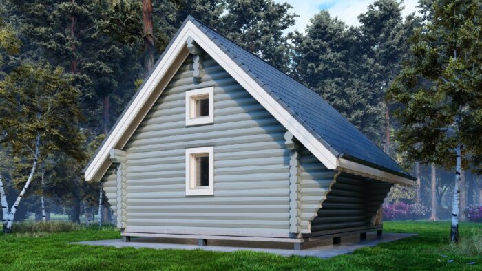 Дом из оцилиндрованного бревна Глемпинг-45