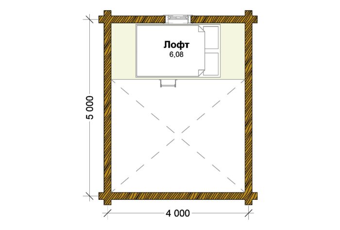 Дом из оцилиндрованного бревна Глемпинг