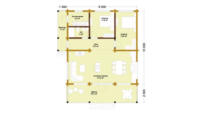 Дом из клееного бруса Александров