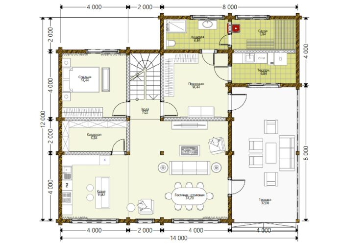 Дом из клееного бруса Щербинка
