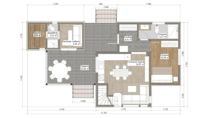 Каркасный дом Гортензия