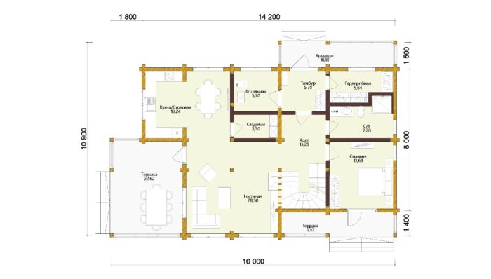 Дом из клееного бруса Ясенево