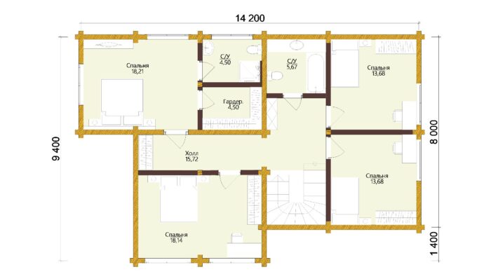 Дом из клееного бруса Ясенево