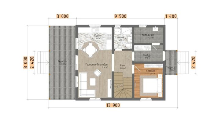 Каркасный дом Лаванда