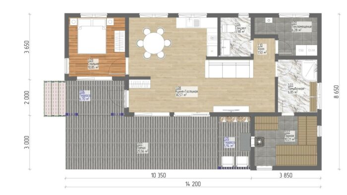 Каркасная баня Липа