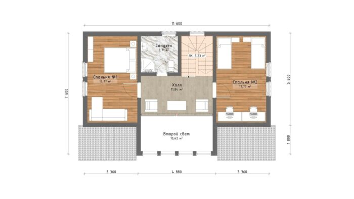 Каркасный дом Ромашка