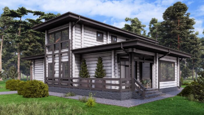 Дом клееный брус Райт