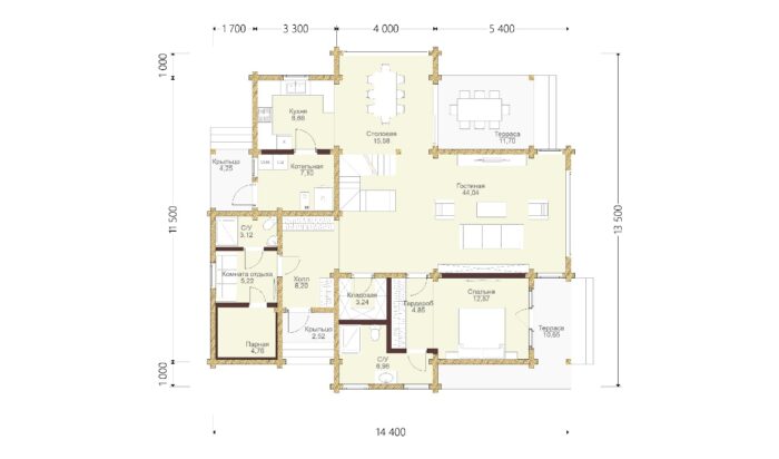 Дом клееный брус Райт