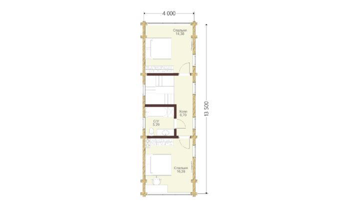 Дом клееный брус Райт