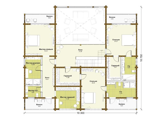 Дом из клееного бруса Шарапово