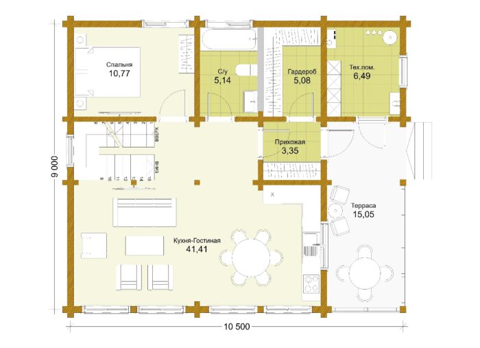 Дом из клееного бруса Внуково