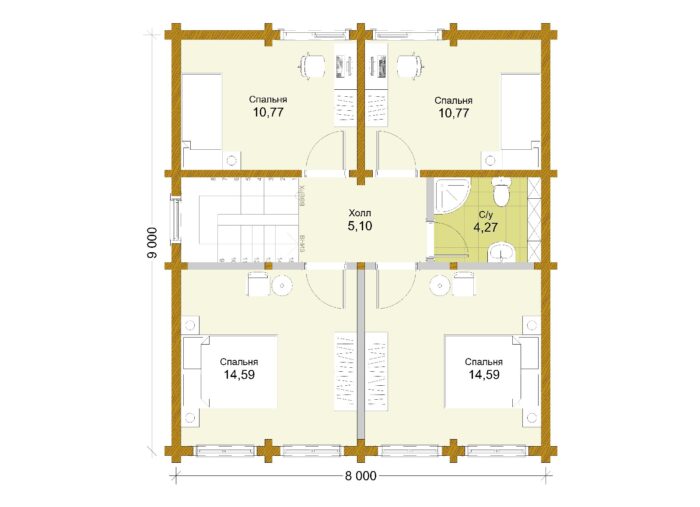 Дом из клееного бруса Внуково