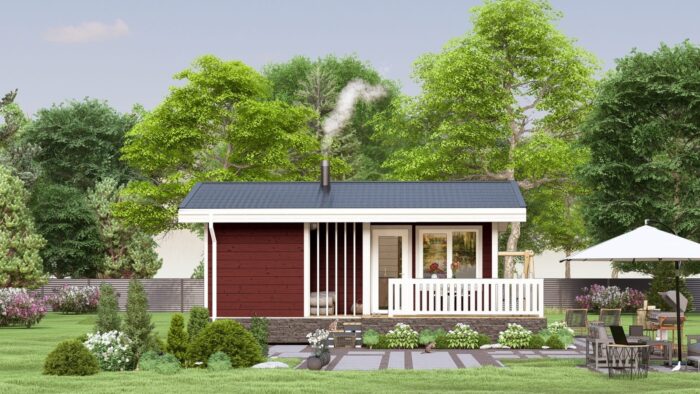 Каркасная баня Хвоя