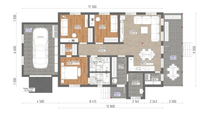 Каркасный дом Яблоня