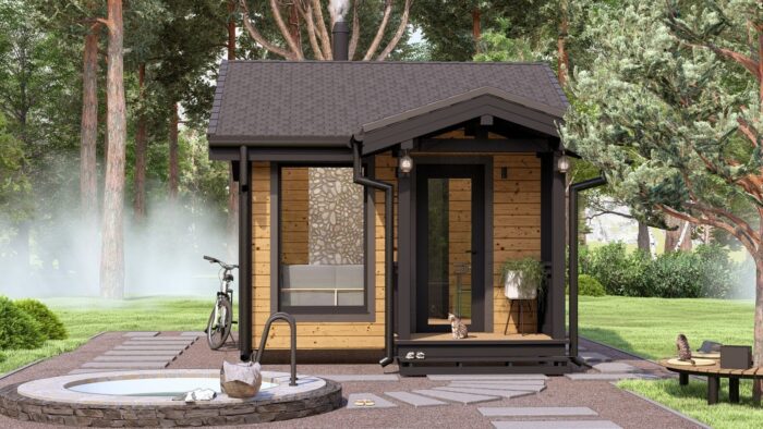 Каркасная баня Одуванчик