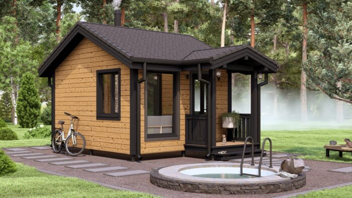 Каркасная баня Одуванчик