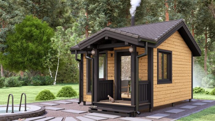 Каркасная баня Одуванчик