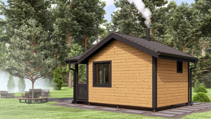 Каркасная баня Одуванчик