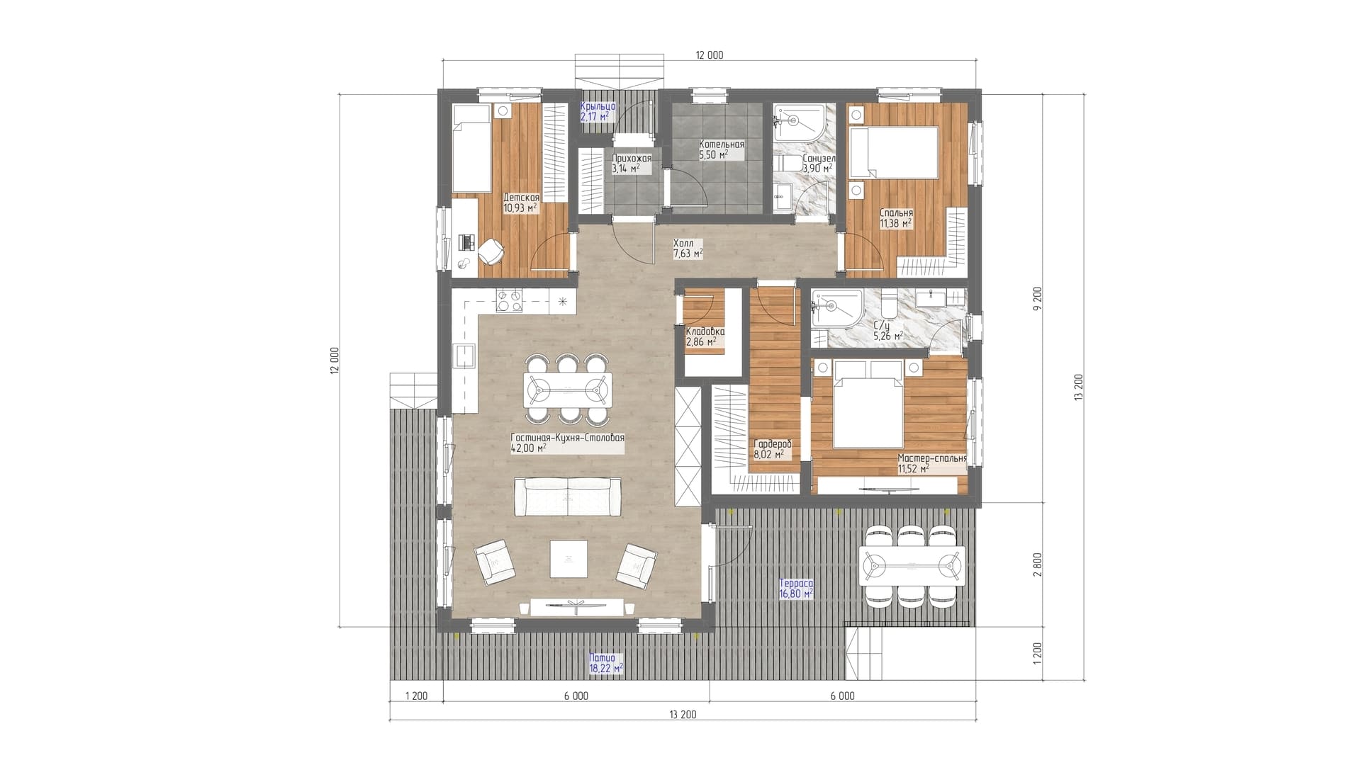 Планировка 1 этаж