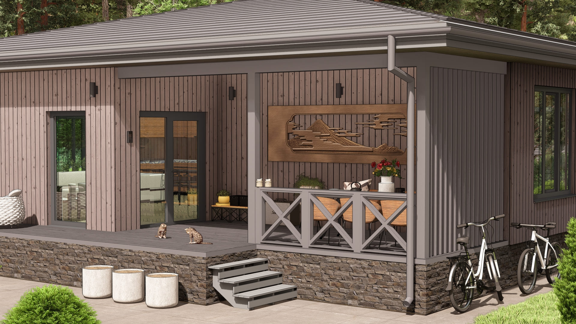 Одноэтажный каркасный дом "Лилия" — изображение 9